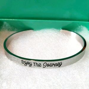"Enjoy The Journey" Silver Cuff Bracelet New!